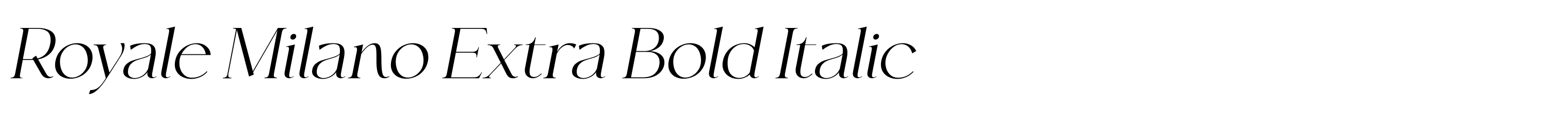 Royale Milano Extra Bold Italic